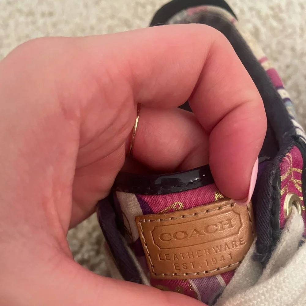 PURPLE POPPY GRAFFITI COACH SNEAKERS!! Size 6! - Picture 7 of 8